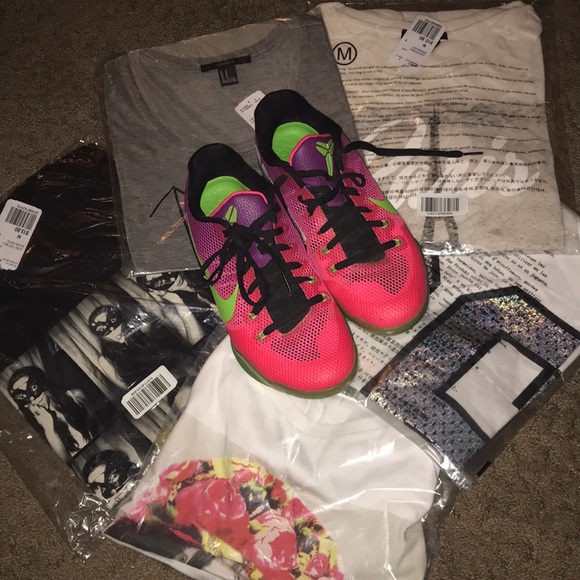 Forever 21 Tops Misc Shirts Kobe Bryant Nikes Pink Green Poshmark